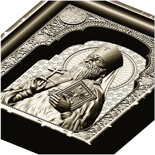 High-relief Orthodox Icon STL - Saint Benjamin of Petrograd
