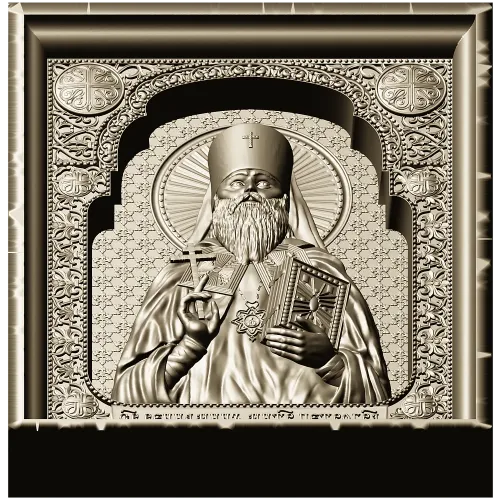 High-relief Orthodox Icon STL - Saint Benjamin of Petrograd