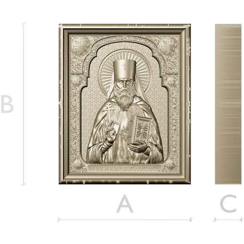 High-relief Orthodox Icon STL - Saint Benjamin of Petrograd