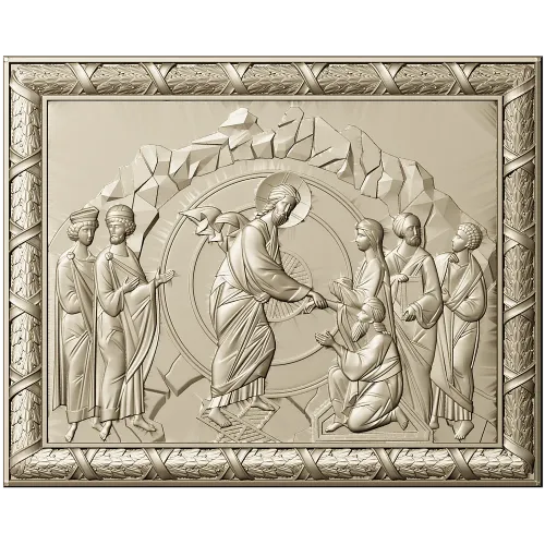 Anastasis - Resurrection Icon Relief (STL)