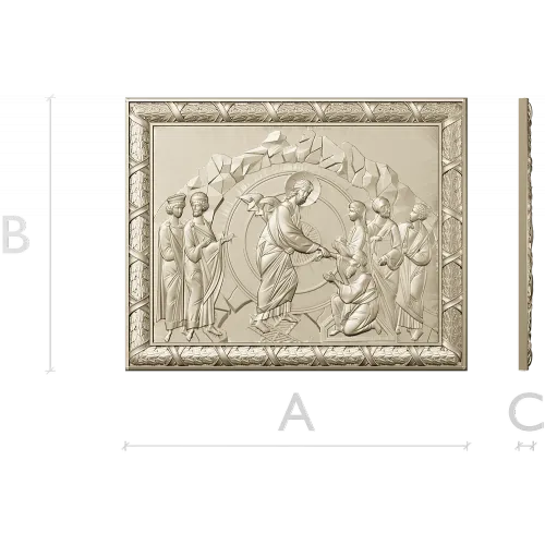 Anastasis - Resurrection Icon Relief (STL)