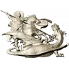 Saint George Slaying the Dragon - STL Relief for CNC