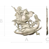 Saint George Slaying the Dragon - STL Relief for CNC