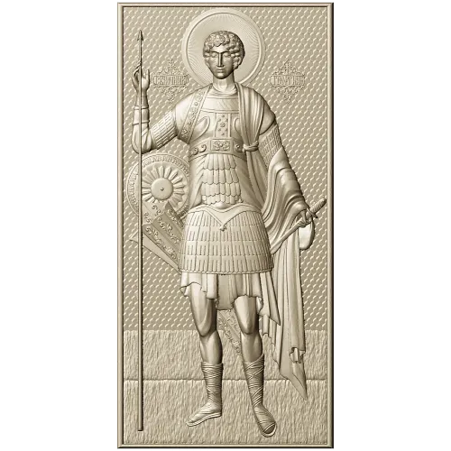 Saint George the Victorious - STL 3D model relief panel for CNC