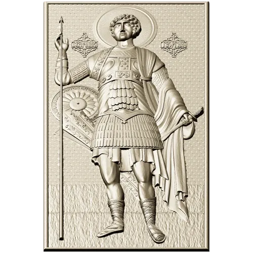 Saint George the Victorious - STL 3D model relief panel for CNC