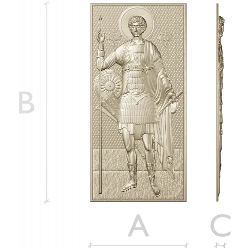 Saint George the Victorious - STL 3D model relief panel for CNC