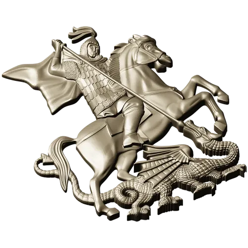 Георгий Победоносец - рельефная 3D модель STL для ЧПУ