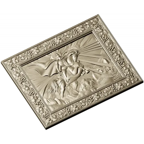 Saint George the Victorious - high-relief STL panel for CNC