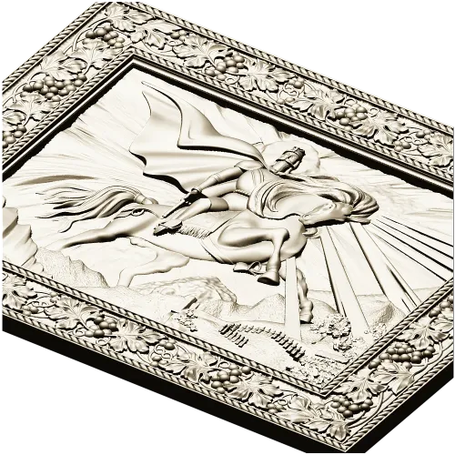 Saint George the Victorious - high-relief STL panel for CNC