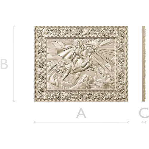 Saint George the Victorious - high-relief STL panel for CNC