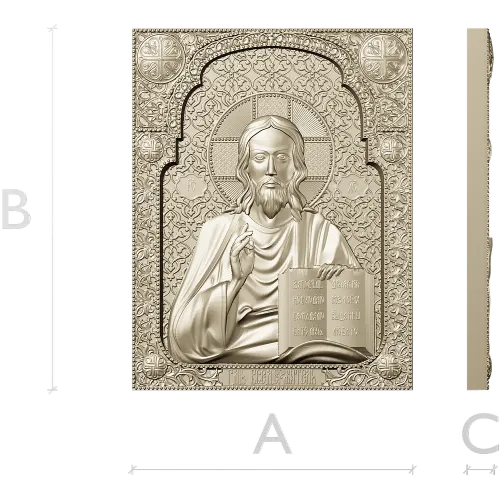 Икона "Господь Вседержитель" - STL для ЧПУ