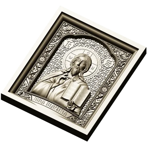 Christ Pantocrator - high-relief STL model for CNC