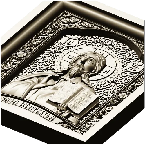 Christ Pantocrator - high-relief STL model for CNC