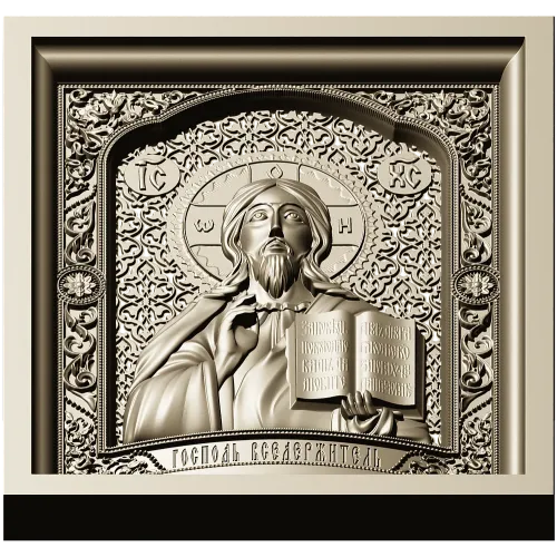 Christ Pantocrator - high-relief STL model for CNC