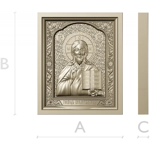 Christ Pantocrator - high-relief STL model for CNC