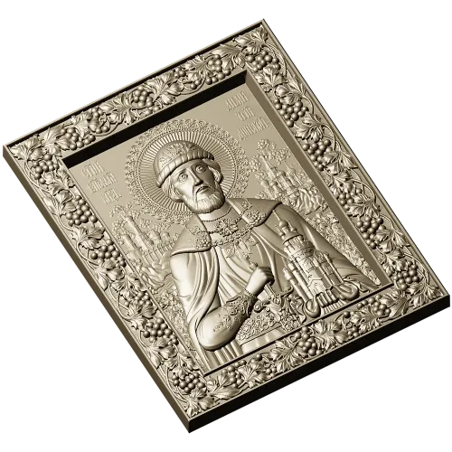 Икона Святой Дмитрий Донской - 3D модель STL для ЧПУ
