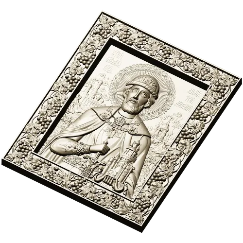 Икона Святой Дмитрий Донской - 3D модель STL для ЧПУ