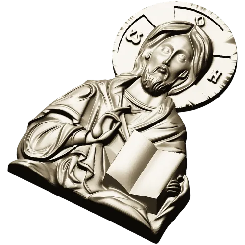 Christ Pantocrator high-relief STL for CNC