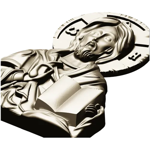 Christ Pantocrator high-relief STL for CNC