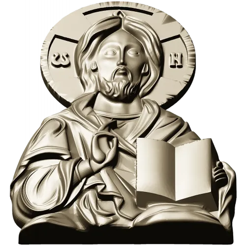Christ Pantocrator high-relief STL for CNC