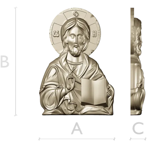 Christ Pantocrator high-relief STL for CNC
