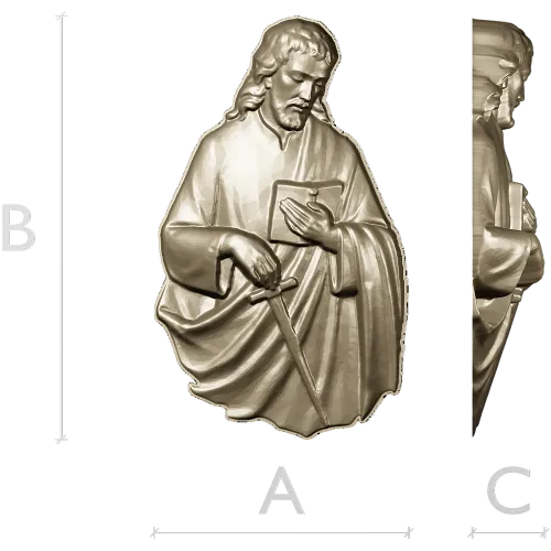 3D модель барельефа Святого апостола Павла (STL) для ЧПУ