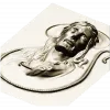 Jesus Christ high-relief STL panel for CNC milling