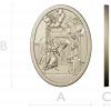 Annunciation Oval Medallion STL for CNC Relief