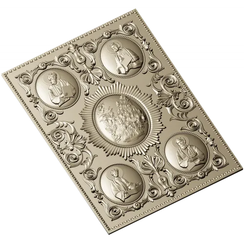 Orthodox Icon Relief Panel STL for CNC