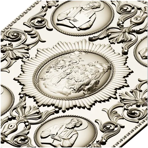 Orthodox Icon Relief Panel STL for CNC