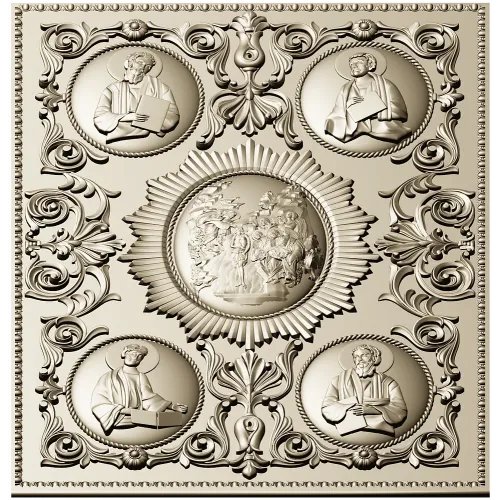 Orthodox Icon Relief Panel STL for CNC