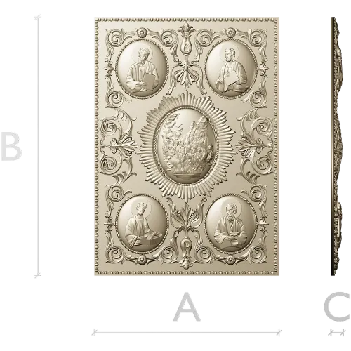 Orthodox Icon Relief Panel STL for CNC
