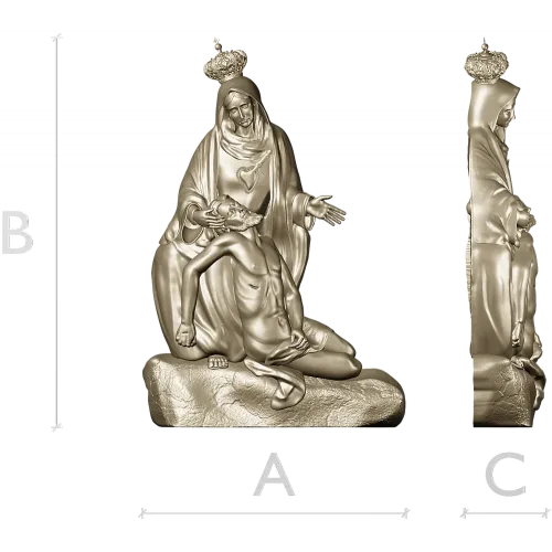 Пьета - скорбящая Богоматерь в формате STL для ЧПУ