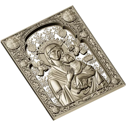 Our Lady of Perpetual Help - STL 3D Icon for CNC