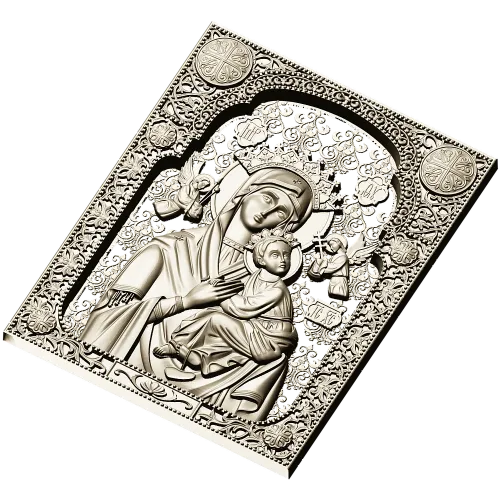 Our Lady of Perpetual Help - STL 3D Icon for CNC