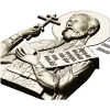 Haloed Imperial-Style Bas-Relief STL for CNC
