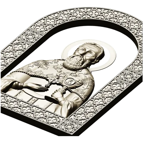 Saint John of Kronstadt - high-relief STL icon for CNC