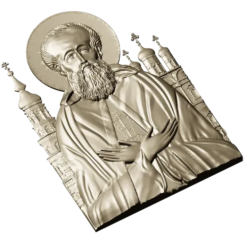 Икона Иосифа Волоцкого - 3D модель (STL) для ЧПУ