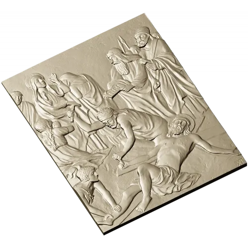 Казнь Иисуса Христа - рельефная 3D модель STL для ЧПУ