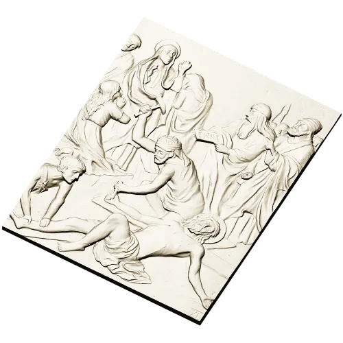 Казнь Иисуса Христа - рельефная 3D модель STL для ЧПУ