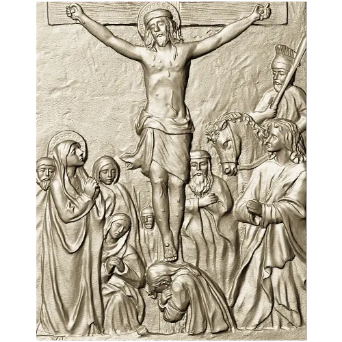 Crucifixion bas-relief STL for CNC milling