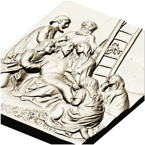 Descent from the Cross - relief panel STL for CNC