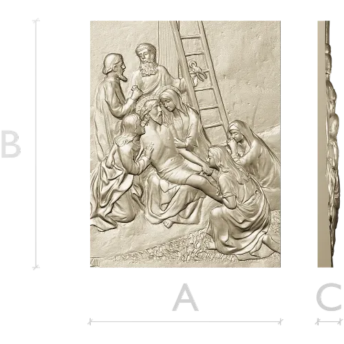 Descent from the Cross - relief panel STL for CNC