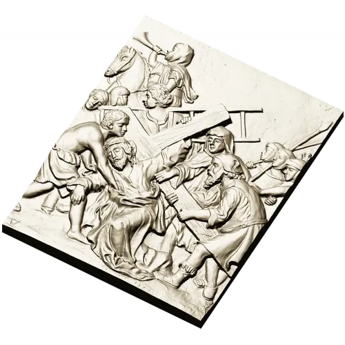 Christ carrying the cross relief - STL 3D model for CNC router
