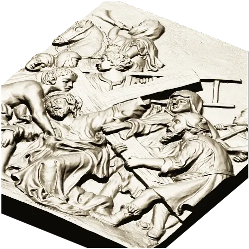Christ carrying the cross relief - STL 3D model for CNC router
