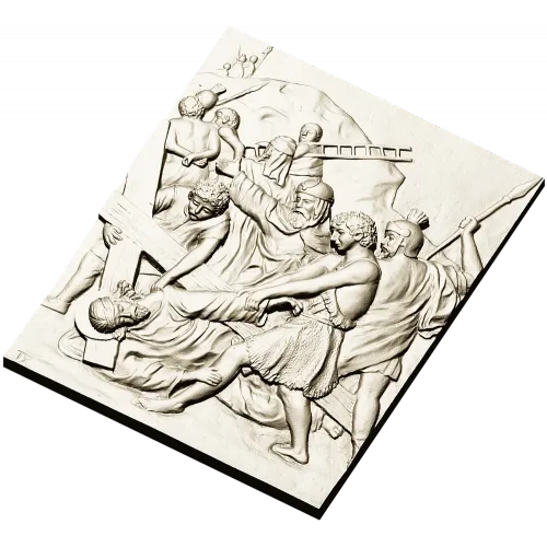 High-relief Crucifixion Panel - 3D STL model for CNC carving