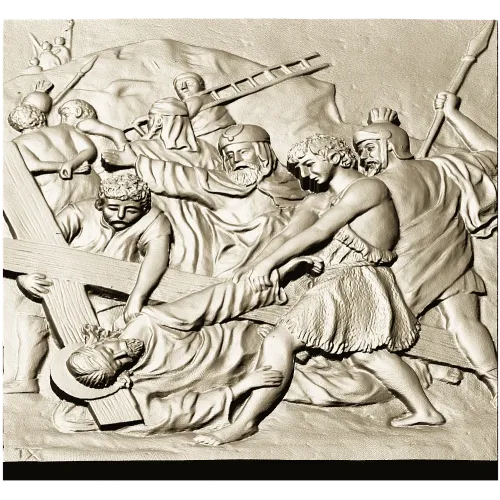High-relief Crucifixion Panel - 3D STL model for CNC carving