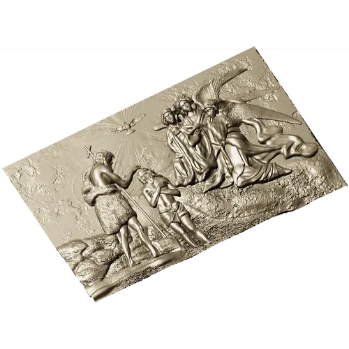 Baptism of the Lord - High-Relief CNC Panel (STL)
