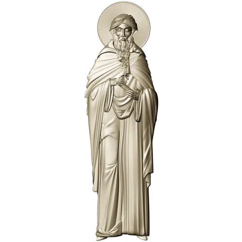 Saint Macarius of Alexandria - CNC-ready STL relief