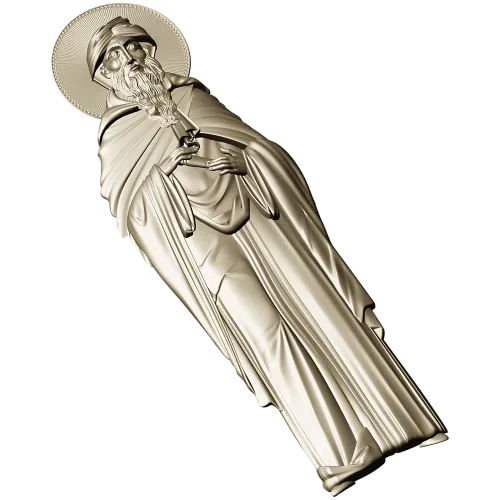 Saint Macarius of Alexandria - CNC-ready STL relief